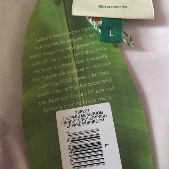 FARM Rio Leopard Mushroom French Terry Jumpsuit - Picture 11 of 15